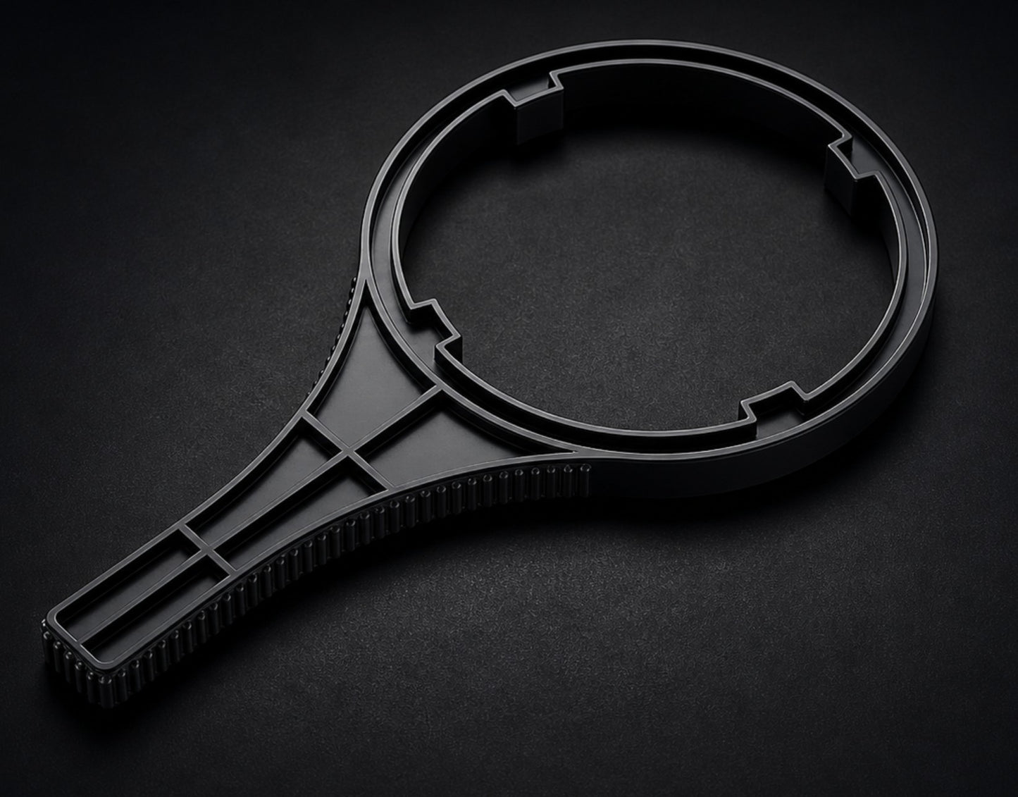 Heavy-duty marine filter wrench for Odyssey and Trident water filtration systems by Waypoint Water Systems.
